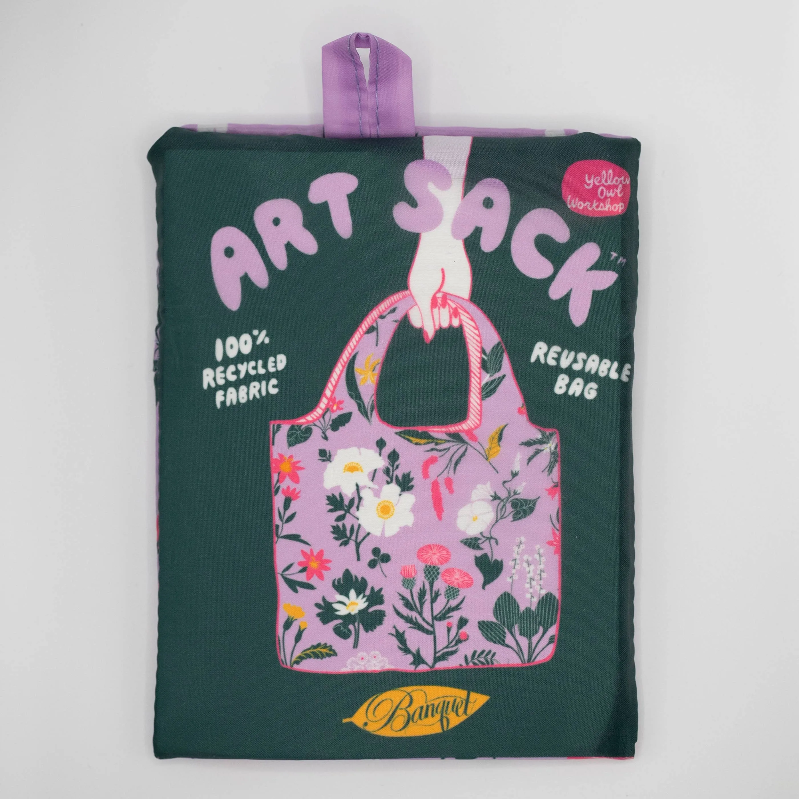 Yellow Owl Workshop - Floral Art Sack by Banquet Workshop - Reusable Tote Bag